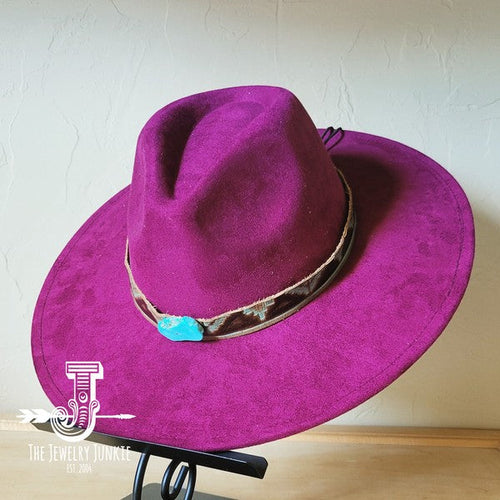 Turquoise Navajo Turq Slab Leather Band Choice Hat