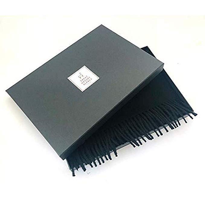 Great Natural Alpaca 100% baby alpaca scarf black color