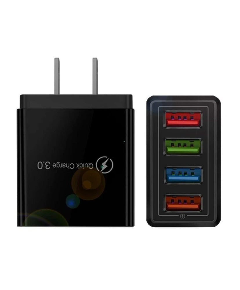 USB Wall Charger Plug Block Cube 4 Port Portable Quick Charger-1