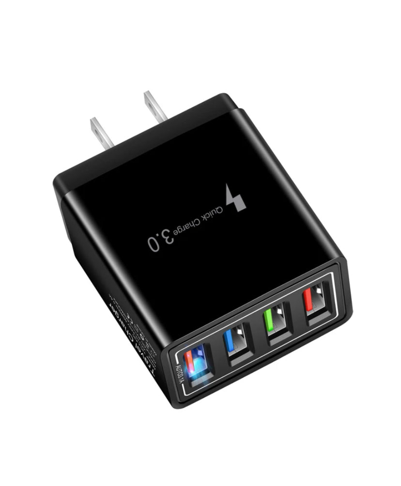USB Wall Charger Plug Block Cube 4 Port Portable Quick Charger-2