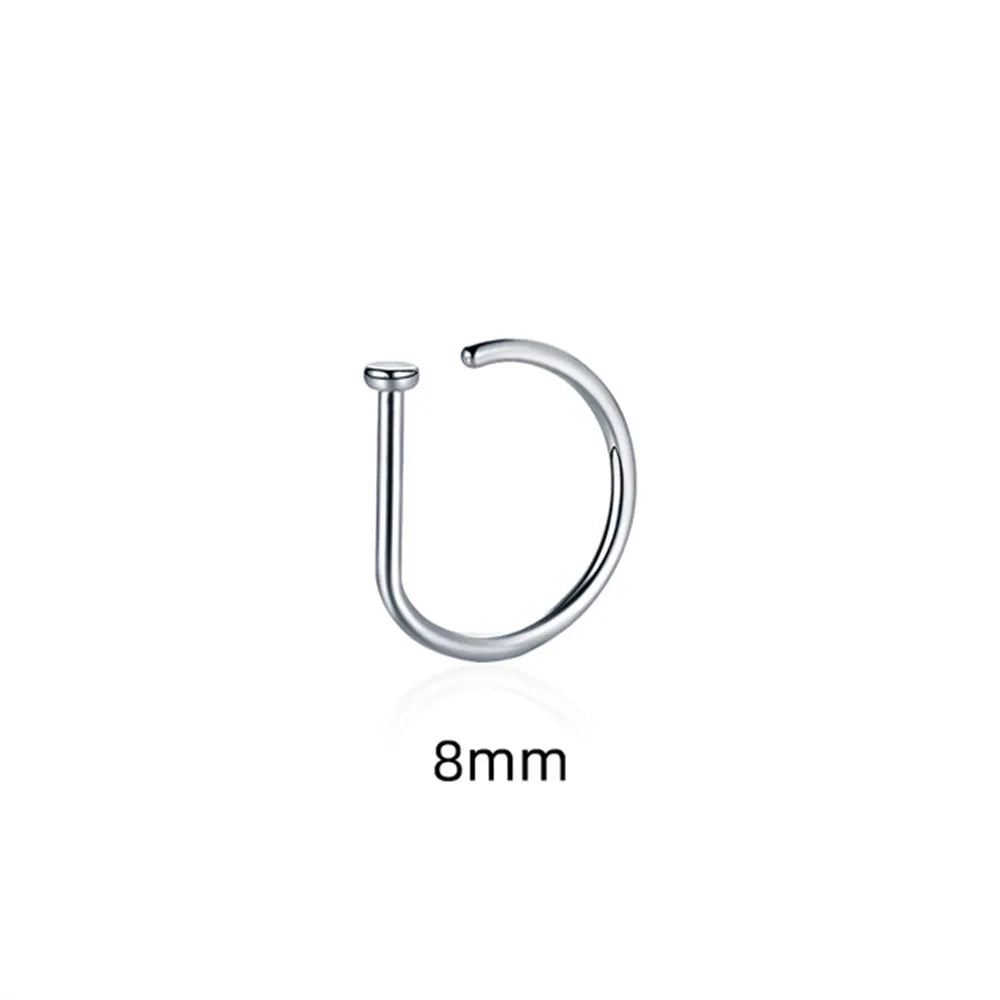 Women Men Fake Piering Nose Ring Earrings Fashion punk Non Piercing