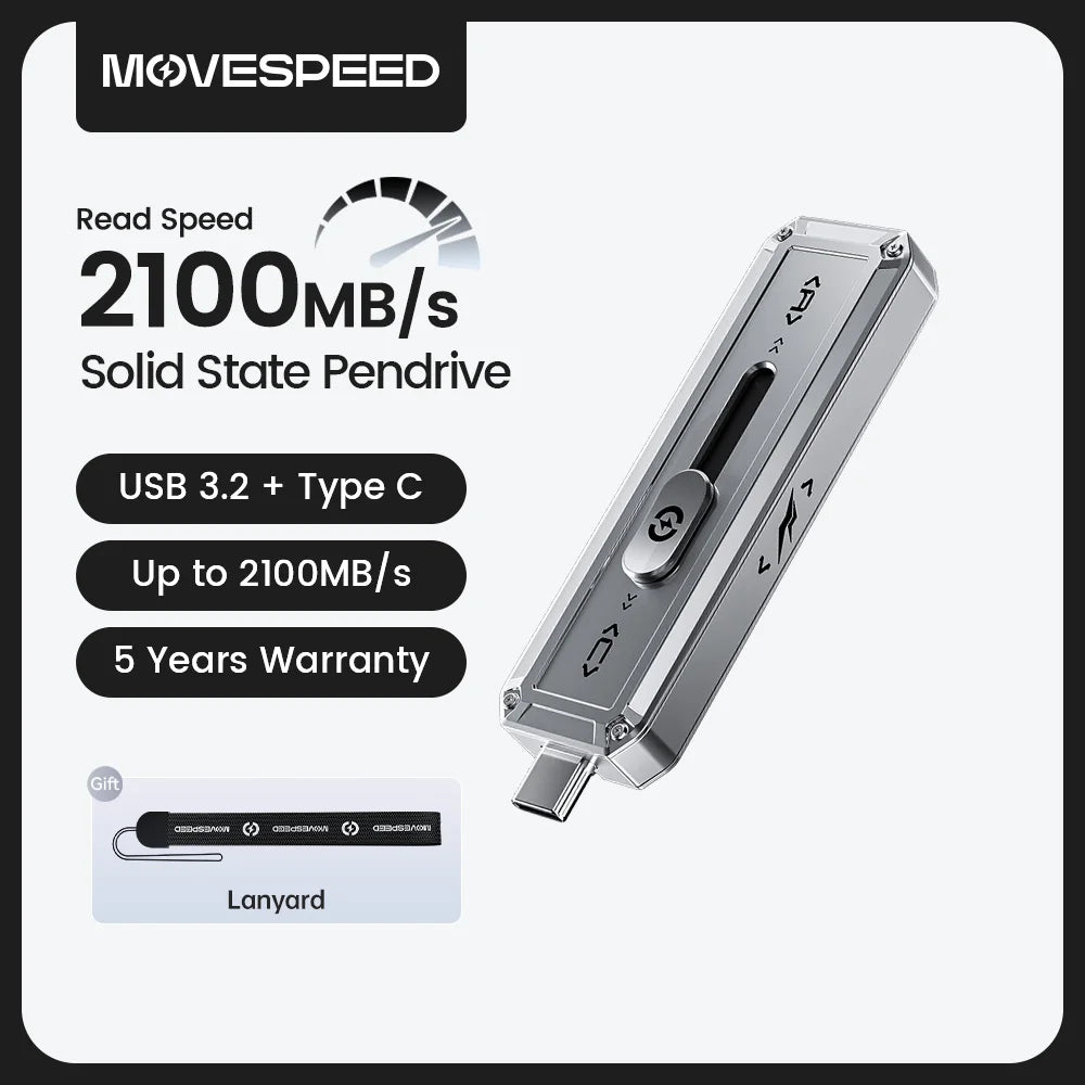 MOVESPEED SP20 2100MB/s USB Flash Drive 2TB 1TB USB3.2 Gen 2 Type C