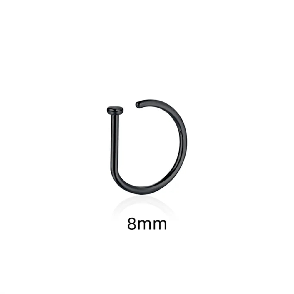 Women Men Fake Piering Nose Ring Earrings Fashion punk Non Piercing