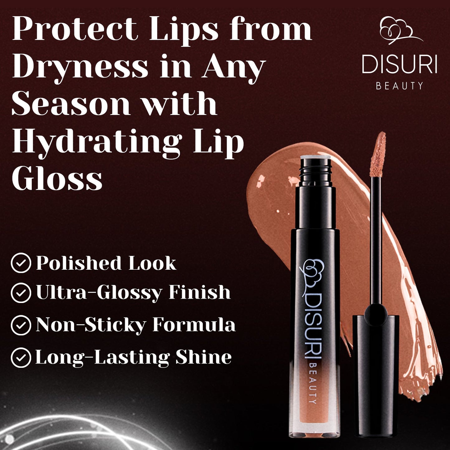 DISURI Beauty Glossy Blast Lip Gloss - Light Sauce-3