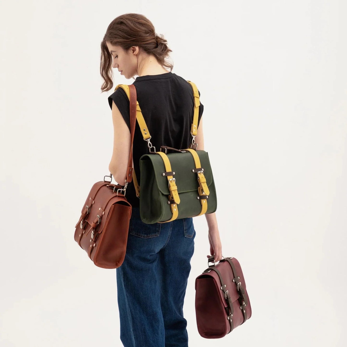 Genuine Leather Briefcase Bag Lora | Women's Work Bag-5