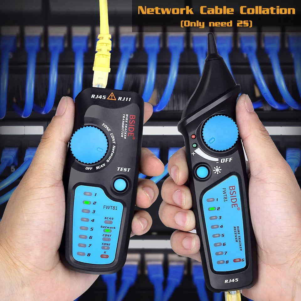 Network cable tracker detecteur FWT81 RJ11/45 Lan Ethernet Phone wire tester Finder Telecom Tool electrified work 48V-3