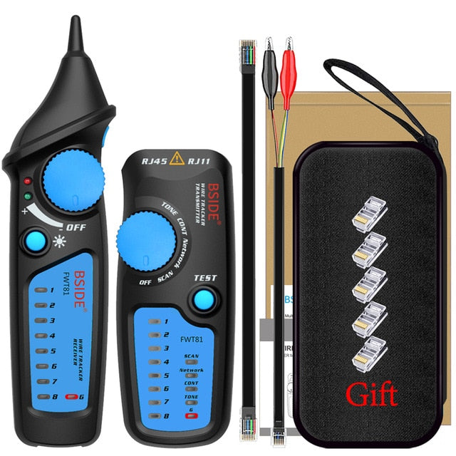 Network cable tracker detecteur FWT81 RJ11/45 Lan Ethernet Phone wire tester Finder Telecom Tool electrified work 48V-2