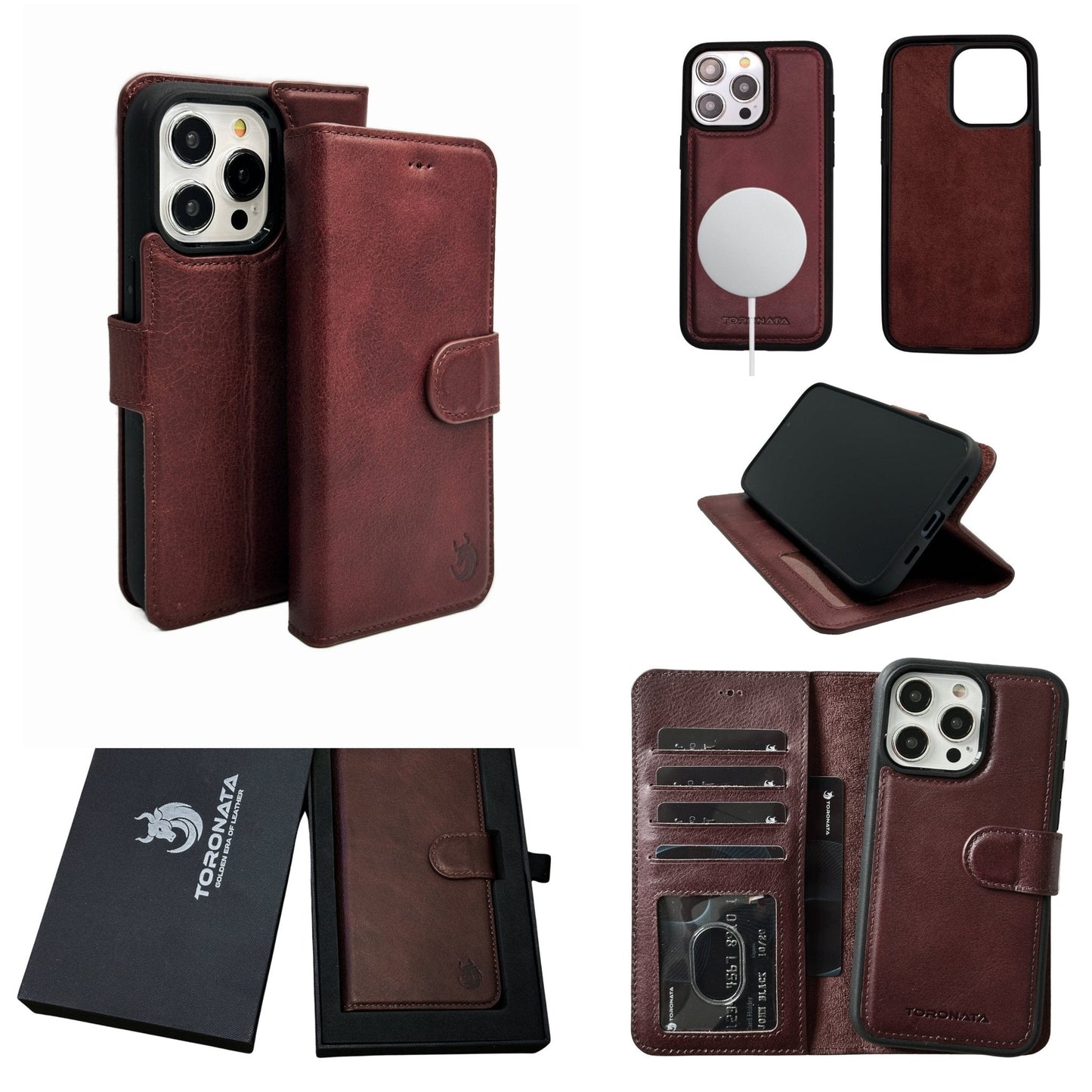 Vegas Premium Leather iPhone 15 Pro Wallet Case with MagSafe | Detachable RFID Blocking Luxury Wallet-9
