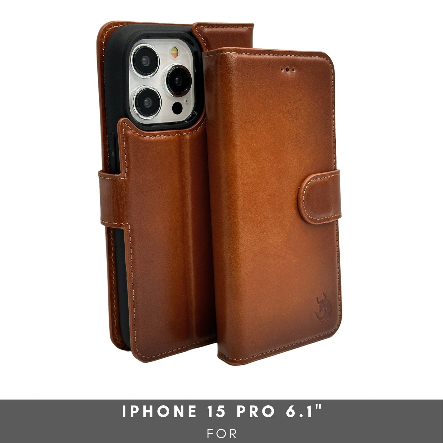Vegas Premium Leather iPhone 15 Pro Wallet Case with MagSafe | Detachable RFID Blocking Luxury Wallet-1
