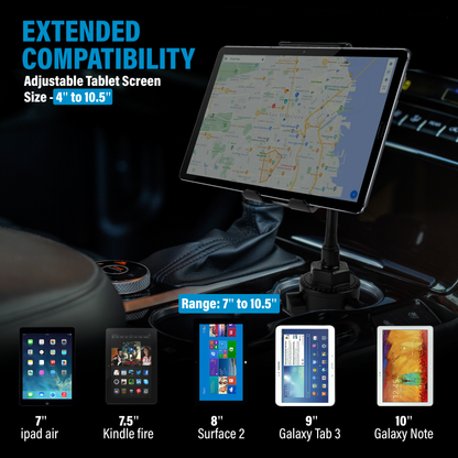 Cup Car Mount Holder 2-In-1 Tablet and Smartphone-3