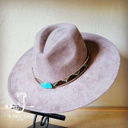 Turquoise Navajo Turq Slab Leather Band Choice Hat