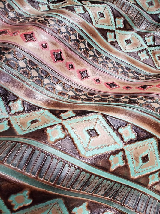 Turquoise Navajo Turq Slab Leather Band Choice Hat