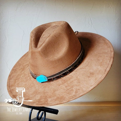 Turquoise Navajo Turq Slab Leather Band Choice Hat