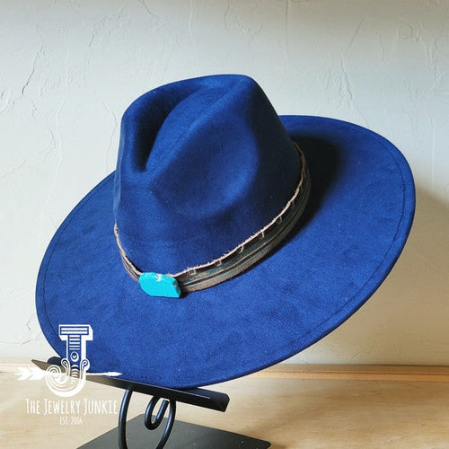 Turquoise Navajo Turq Slab Leather Band Choice Hat