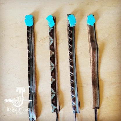 Turquoise Navajo Turq Slab Leather Band Choice Hat