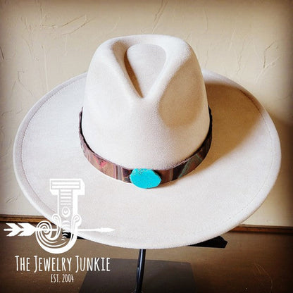 Turquoise Navajo Turq Slab Leather Band Choice Hat