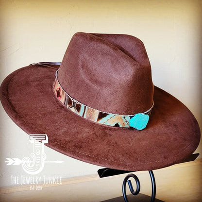 Turquoise Navajo Turq Slab Leather Band Choice Hat