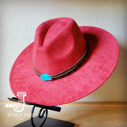 Turquoise Navajo Turq Slab Leather Band Choice Hat