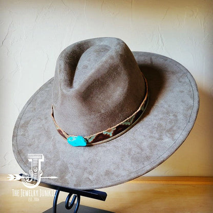 Turquoise Navajo Turq Slab Leather Band Choice Hat