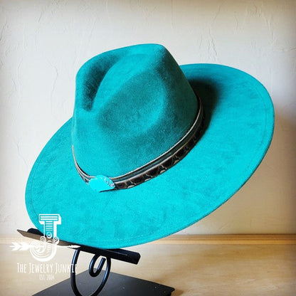 Turquoise Navajo Turq Slab Leather Band Choice Hat