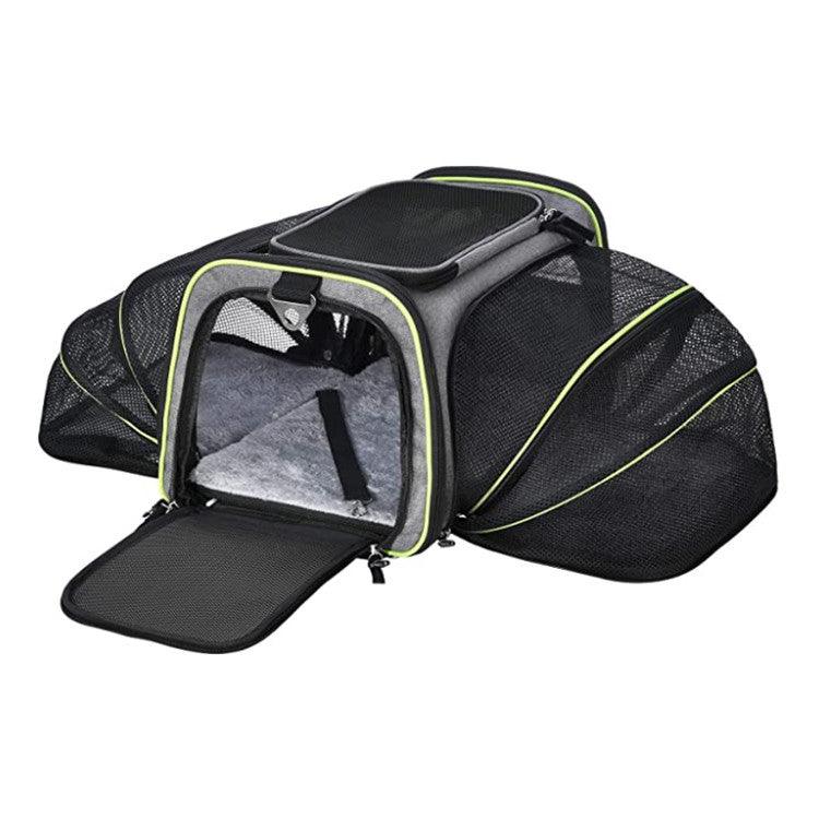 Pet Travel Haven: Expandable And Reflective Cat Carrier For Safe And Comfortable Journeys-5