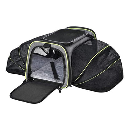 Pet Travel Haven: Expandable And Reflective Cat Carrier For Safe And Comfortable Journeys-5