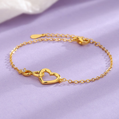 Heart-shape Bracelet Fashion Jewelry Versatile Love Bracelet Gift For