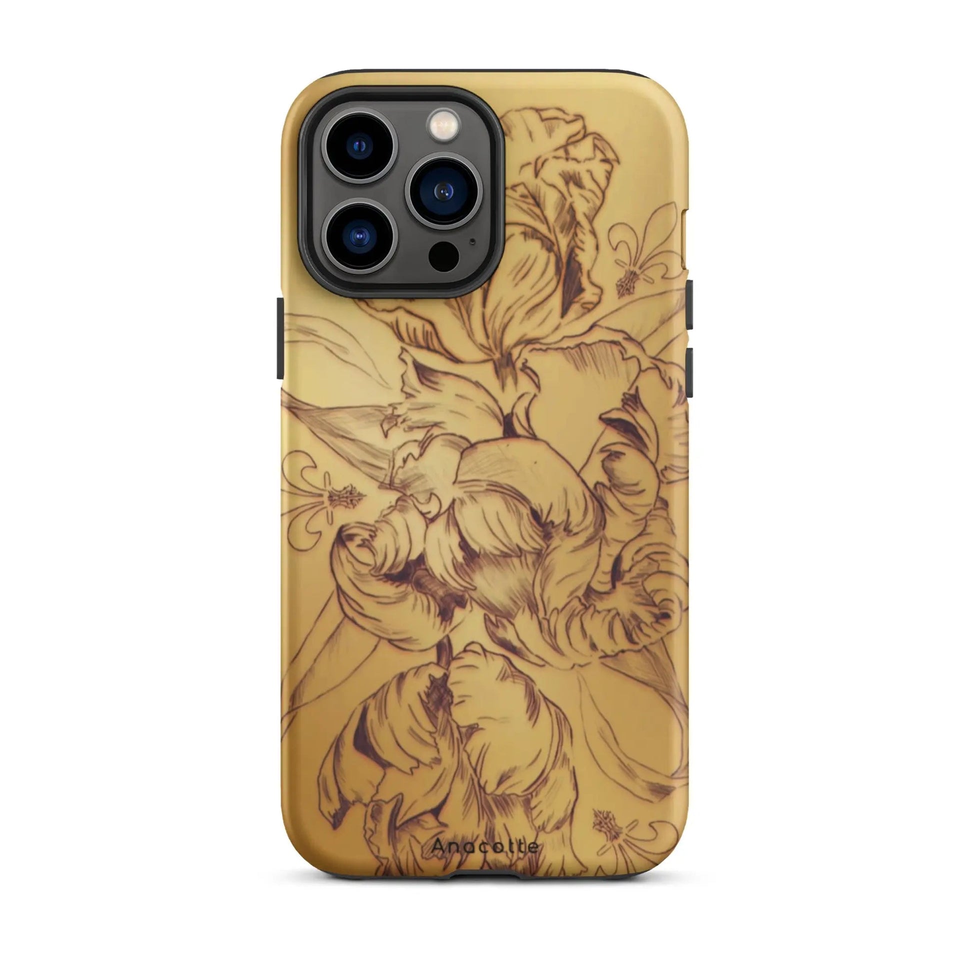 Anacotte Modern Simple gold Flower Leaf iPhone Case-0