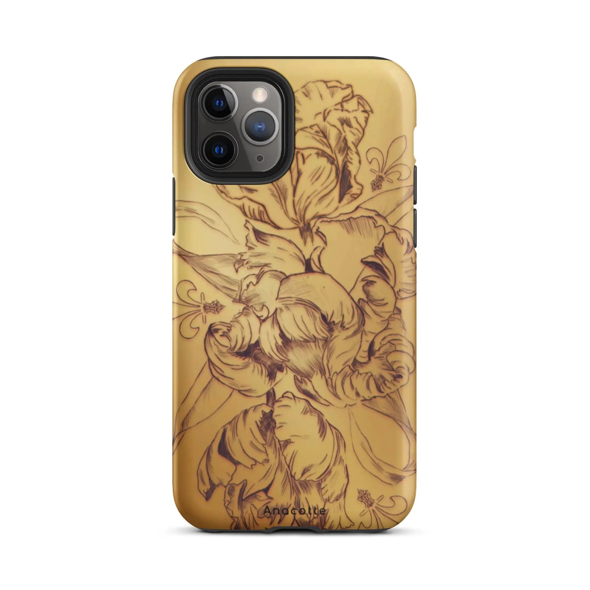 Anacotte Modern Simple gold Flower Leaf iPhone Case-2