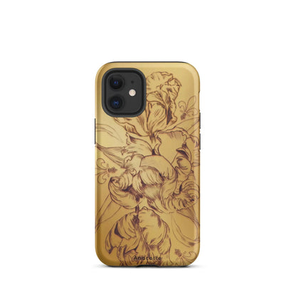 Anacotte Modern Simple gold Flower Leaf iPhone Case-4