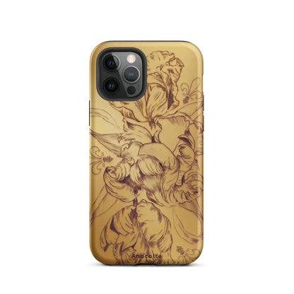 Anacotte Modern Simple gold Flower Leaf iPhone Case-6
