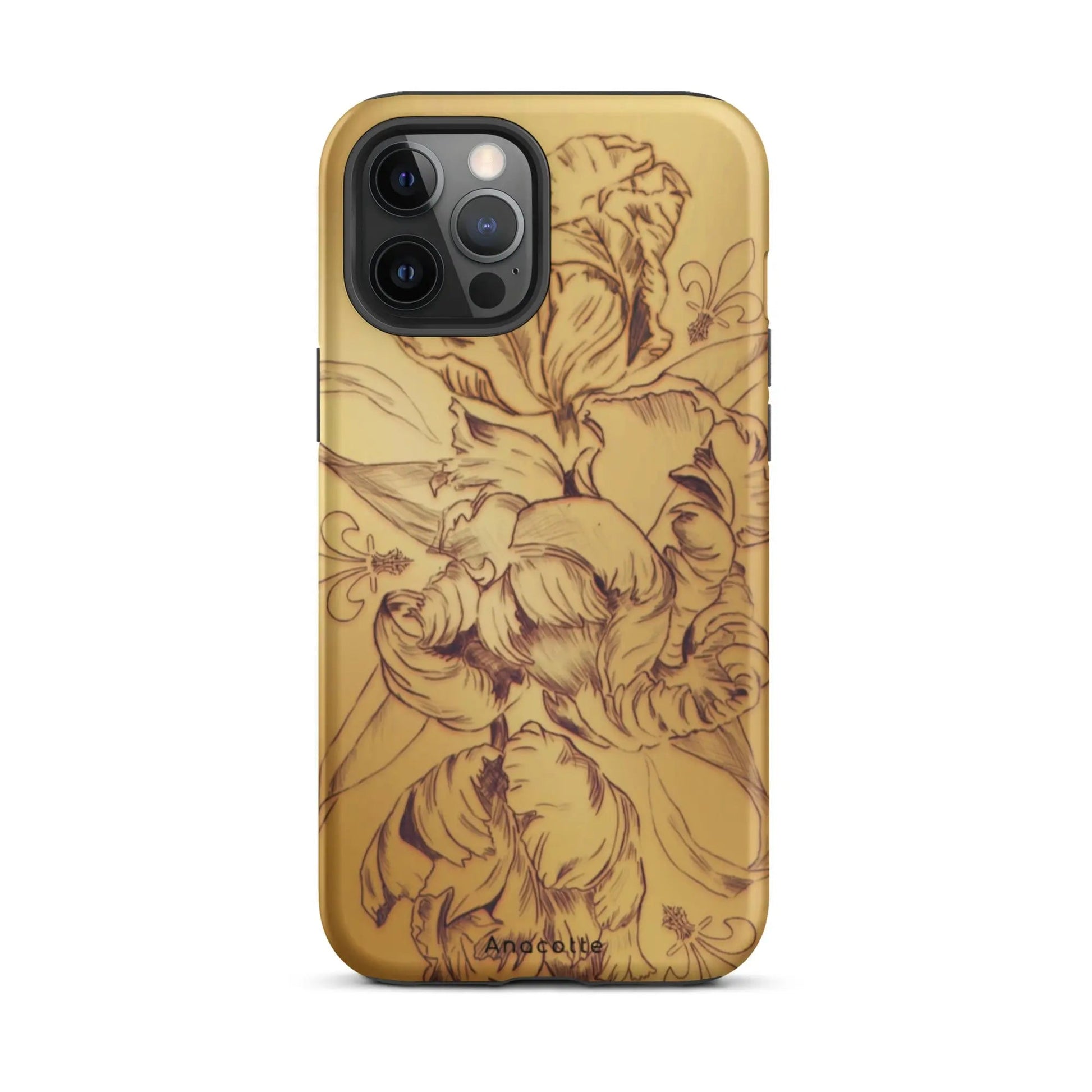Anacotte Modern Simple gold Flower Leaf iPhone Case-7