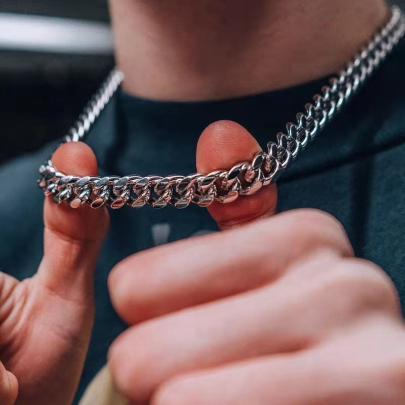 Basic Punk Stainless Steel 3,5,7mm Curb Cuban Necklaces For Men Women