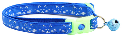 Glowing Cat Faces Breakaway Cat Collar-6