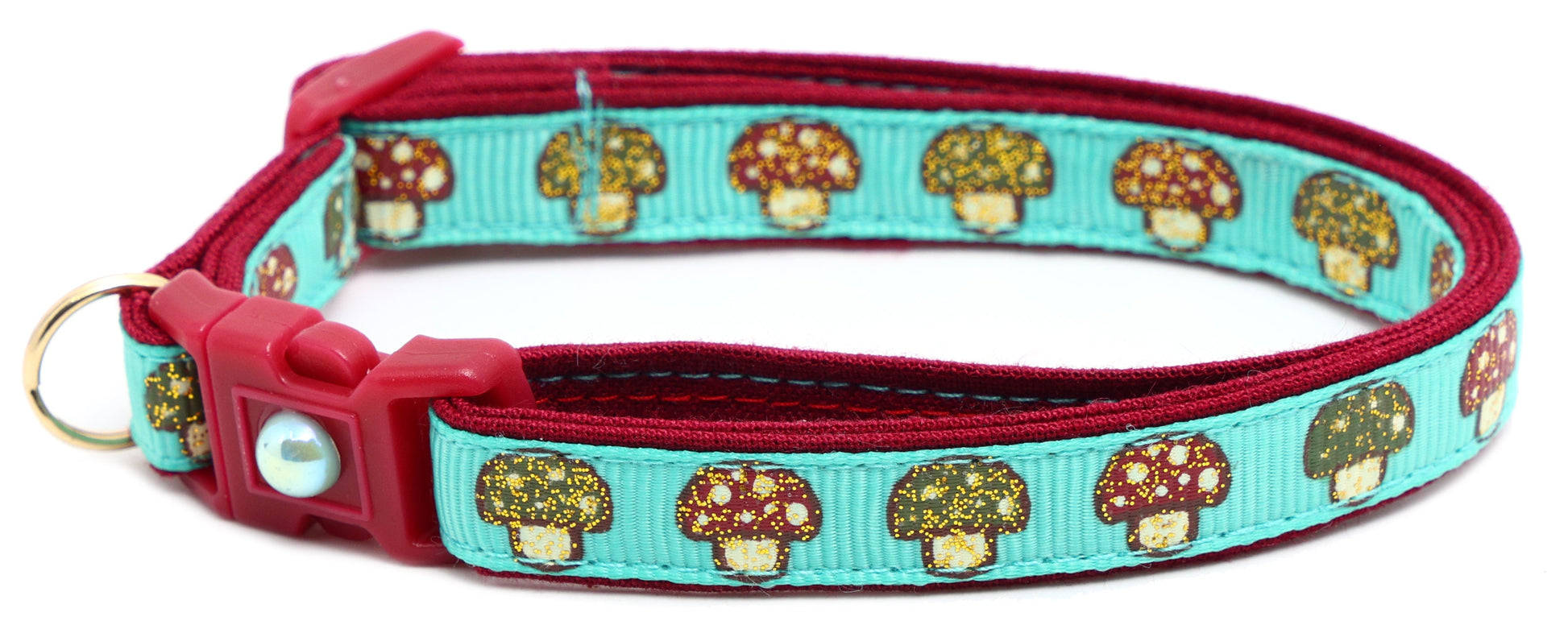 Woodland Mushrooms Breakaway Cat Collar-30