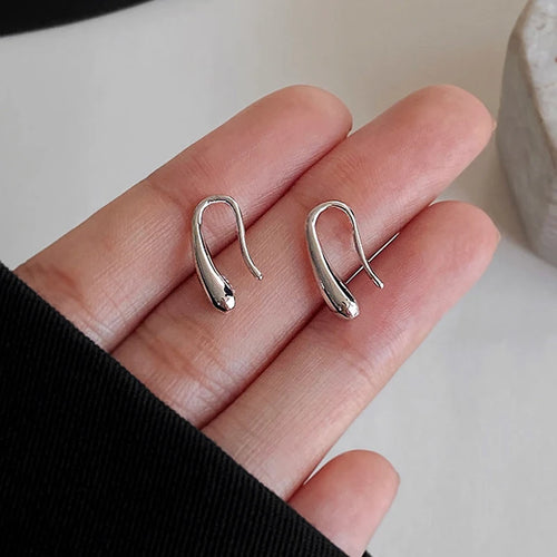 925 Sterling Silver Water Drop Shape Earrings for Women  Simple