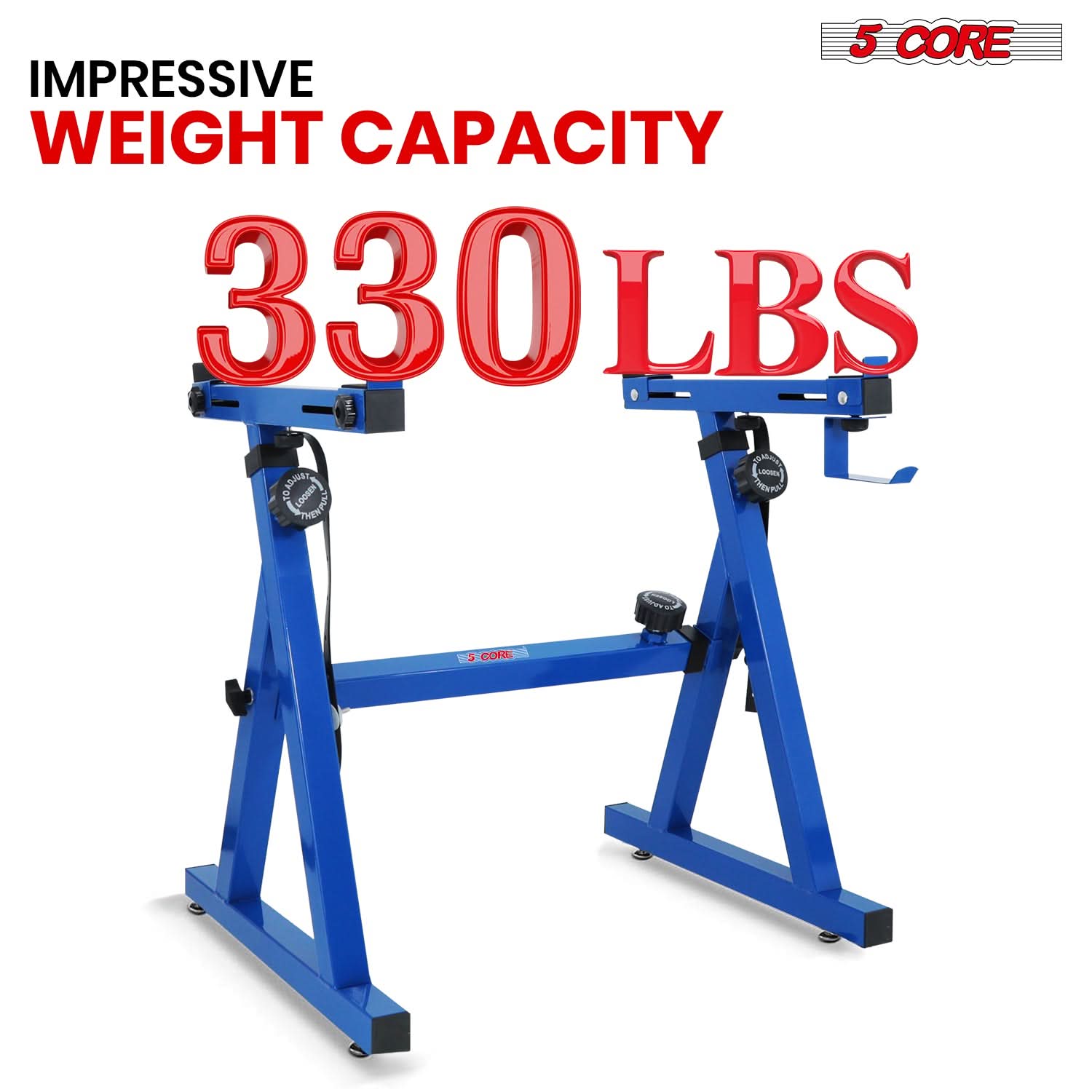 5Core Keyboard Stand Z Style Heavy Duty Sturdy Piano Riser Height Adjustable Holder BLUE-2