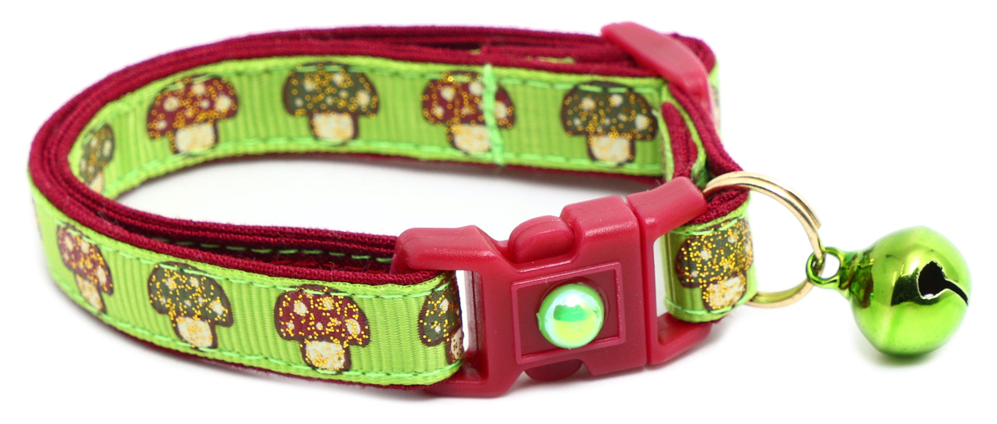 Woodland Mushrooms Breakaway Cat Collar-8