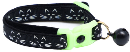 Glowing Cat Faces Breakaway Cat Collar-13
