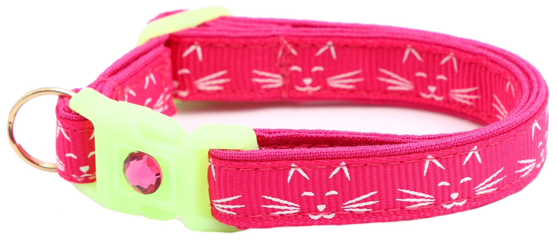 Glowing Cat Faces Breakaway Cat Collar-47
