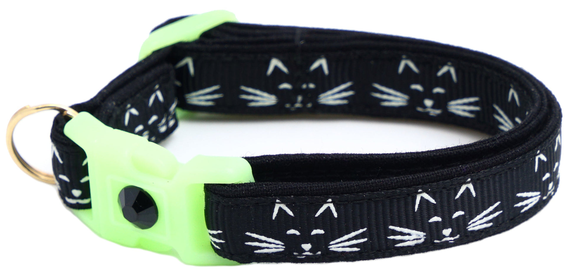 Glowing Cat Faces Breakaway Cat Collar-44