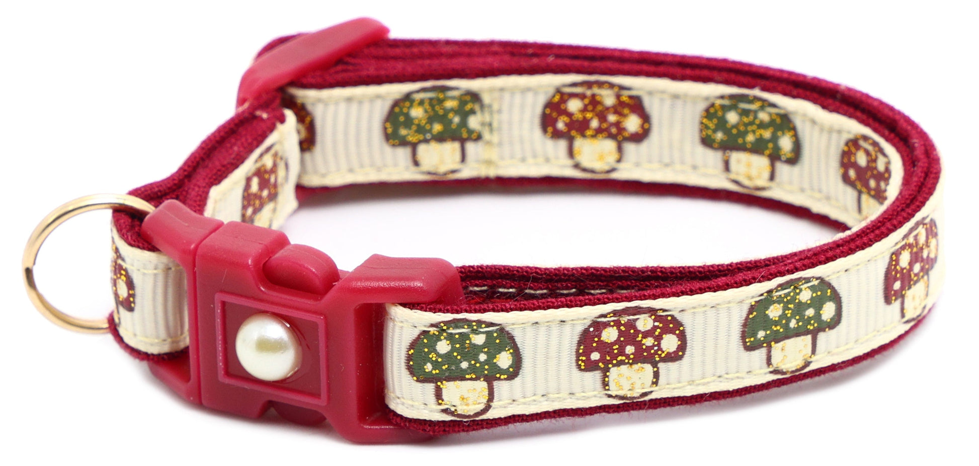 Woodland Mushrooms Breakaway Cat Collar-28