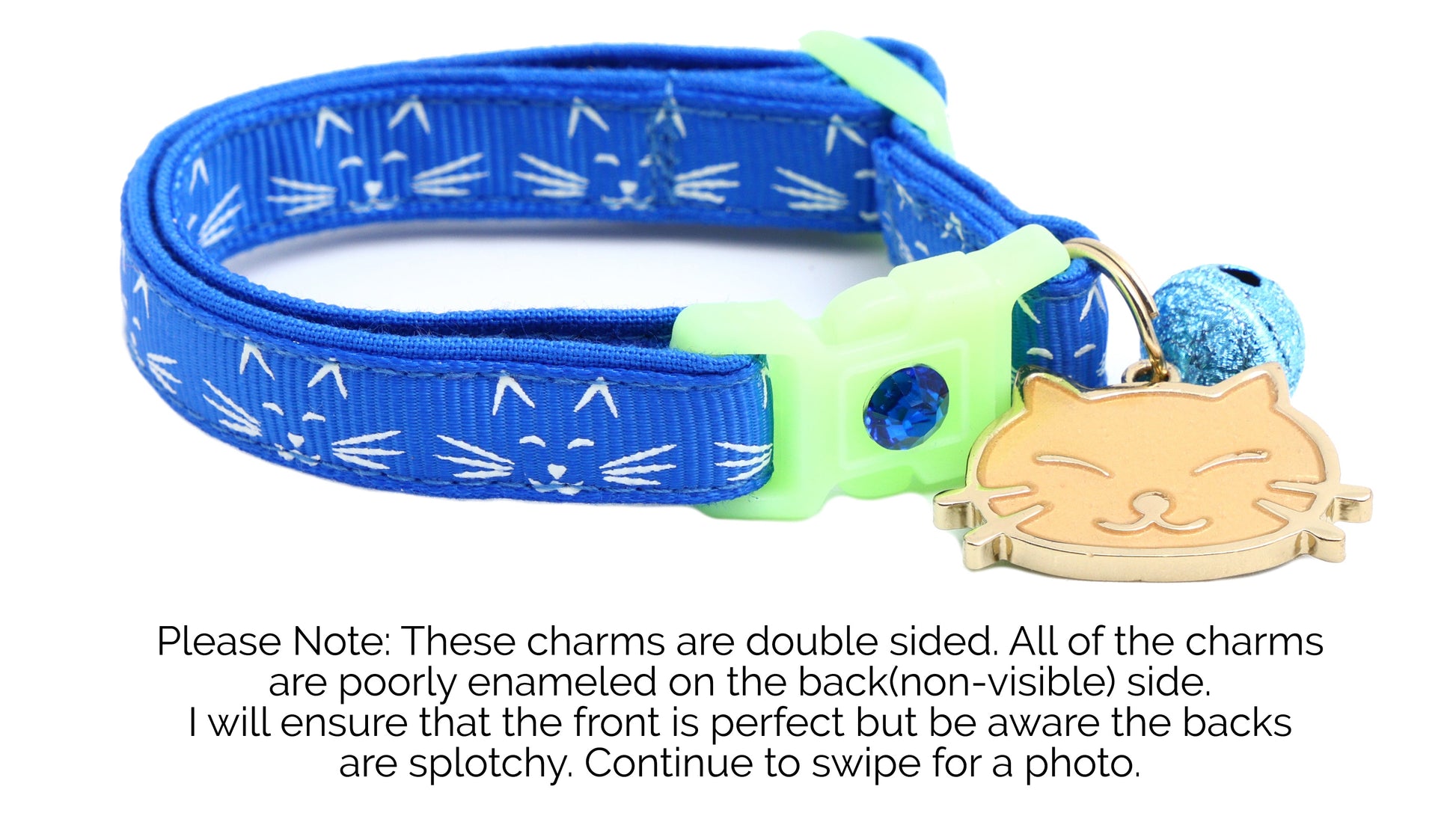 Glowing Cat Faces Breakaway Cat Collar-30