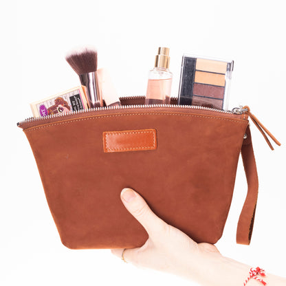 Avondale Premium Leather Dopp Kit - Travel Makeup Bag for Men & Women-0