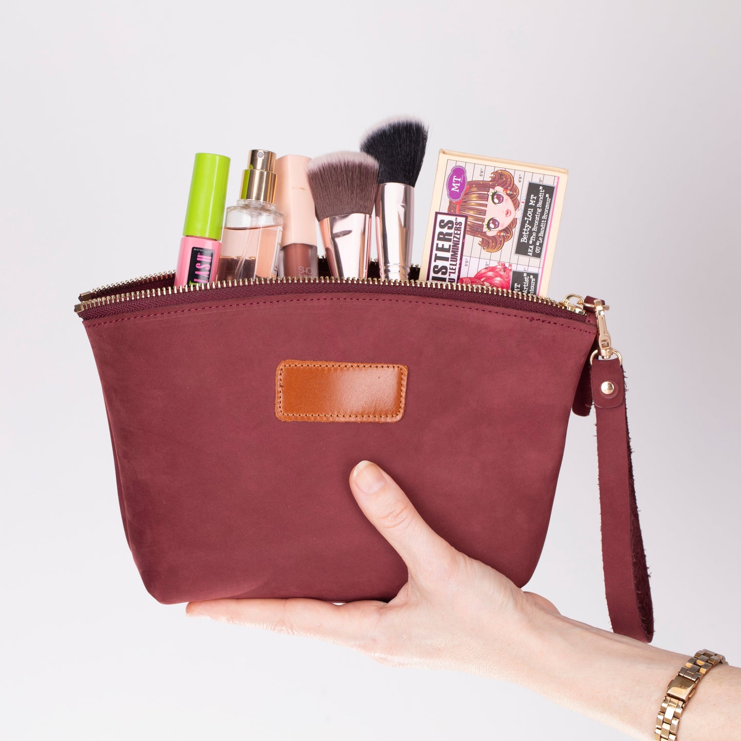Avondale Premium Leather Dopp Kit - Travel Makeup Bag for Men & Women-5