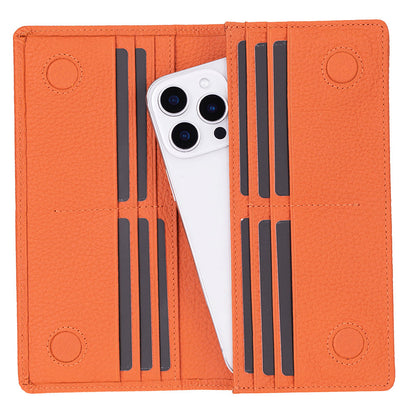 Sedona Leather Unisex Wallet – Genuine Leather Wallet with Phone Pocket & Card Organizer-4