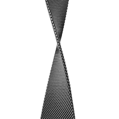 Stainless Steel Link Woven Mesh Infinite Loop Band - The Melbourne in Black Large - Compatible with Apple Watch Size 42mm to 45mm-2