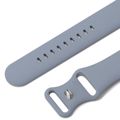 Silicone Sports Band Stardust Grey with Silver Pin - The Noosa - Compatible with Apple Watch Size 38mm to 41mm-1