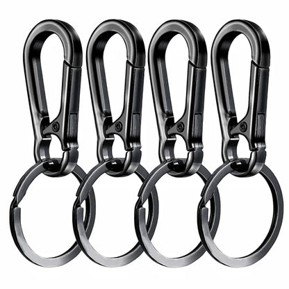 4Pcs Carabiner Clip Keychain Metal Carabiner Shape Key Ring Keyring