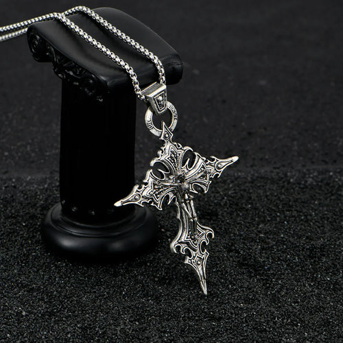 A Fashionable and Personalized Retro Gothic Nail Cross Skull Cross